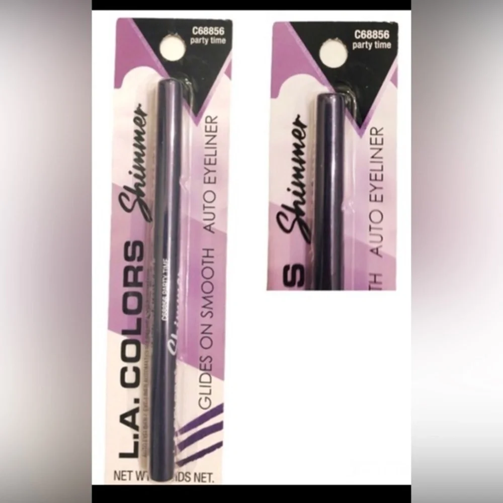 3piece shimmer auto eyeliners in 7 assorted vibrant‎ shimmer metallic colors